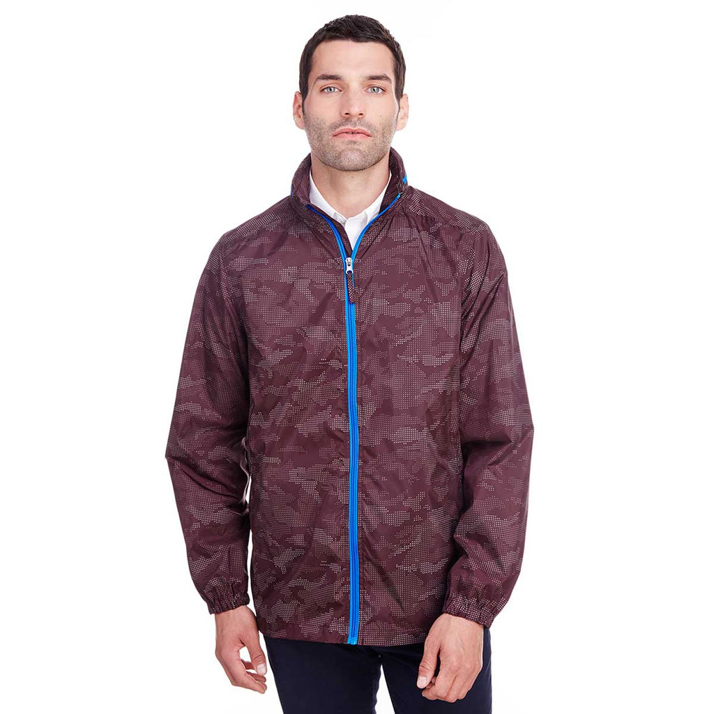 North End Men's Burgundy/Olympic Blue Rotate Reflective Jacket