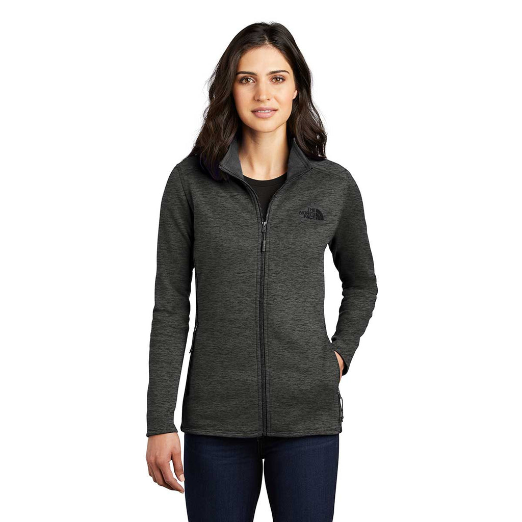 The North Face Women's Dark Grey Heather Skyline Full-Zip Fleece Jacket