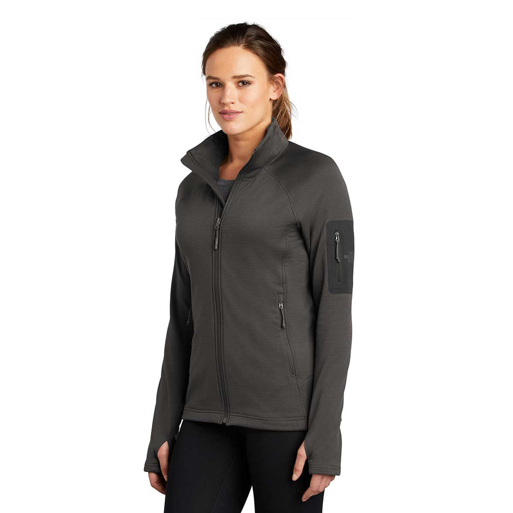 The North Face Women's Asphalt Grey Mountain Peaks Fleece Full-Zip Jacket