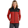 The North Face Women's Rage Red/ TNF Black Glacier Full-Zip Fleece Jacket
