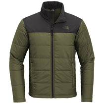 The North Face Men's Burnt Olive Green Chest Logo Everyday Insulated Jacket