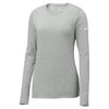Nike Women's Dark Grey Heather Core Cotton Long Sleeve Tee