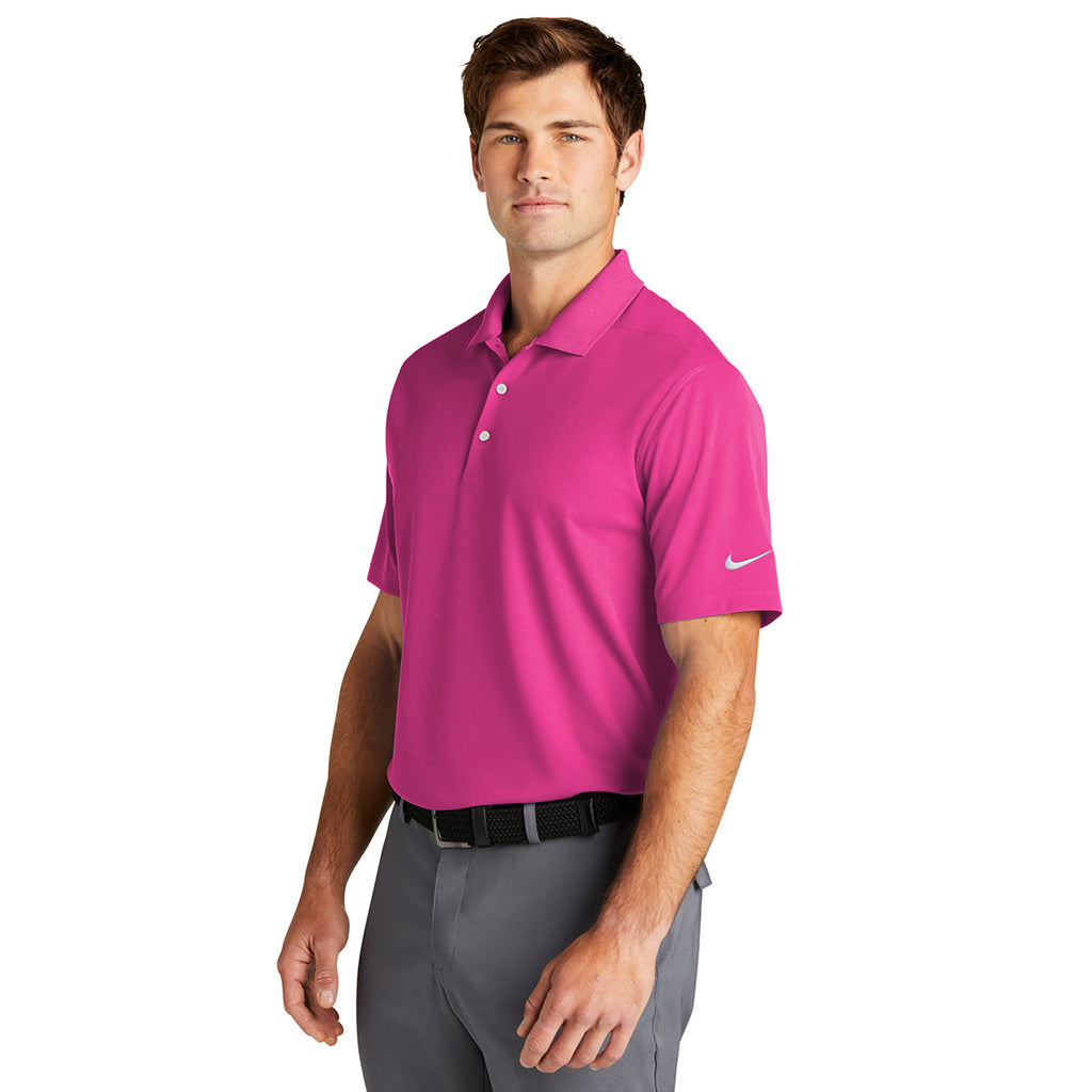 Nike Men's Vivid Pink Dri-FIT Micro Pique 2.0 Polo