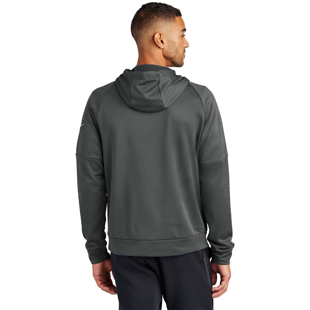 Nike Men's Anthracite Therma-FIT Pocket 1/4-Zip Fleece Hoodie