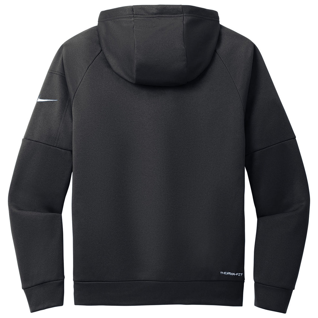 Nike Men's Black Therma-FIT Pocket Full-Zip Fleece Hoodie