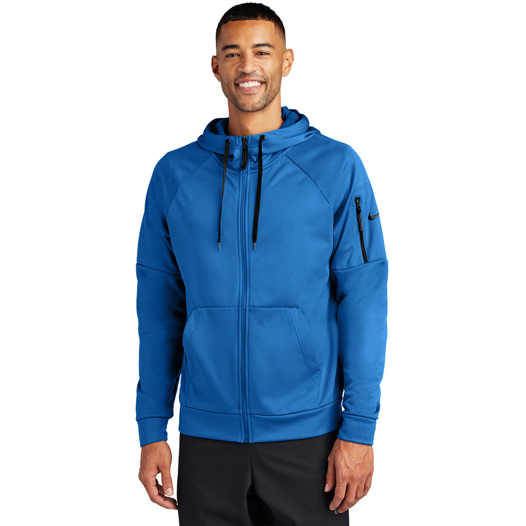 Nike Men's Game Royal Therma-FIT Pocket Full-Zip Fleece Hoodie