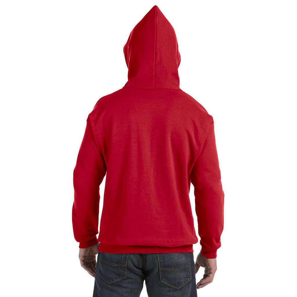 Hanes Men's Deep Red 7.8 oz. EcoSmart 50/50 Pullover Hood