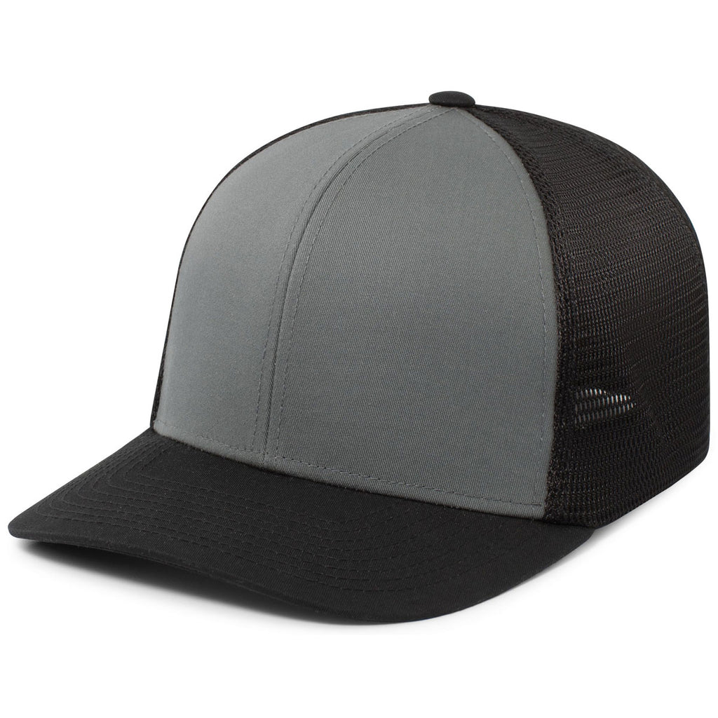 Pacific Headwear Graphite/Black/Black Fusion Trucker Cap