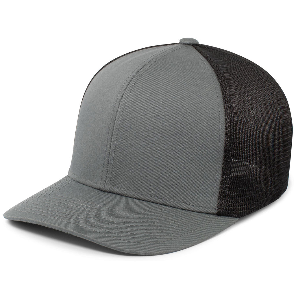 Pacific Headwear Graphite/Black/Graphite Fusion Trucker Cap