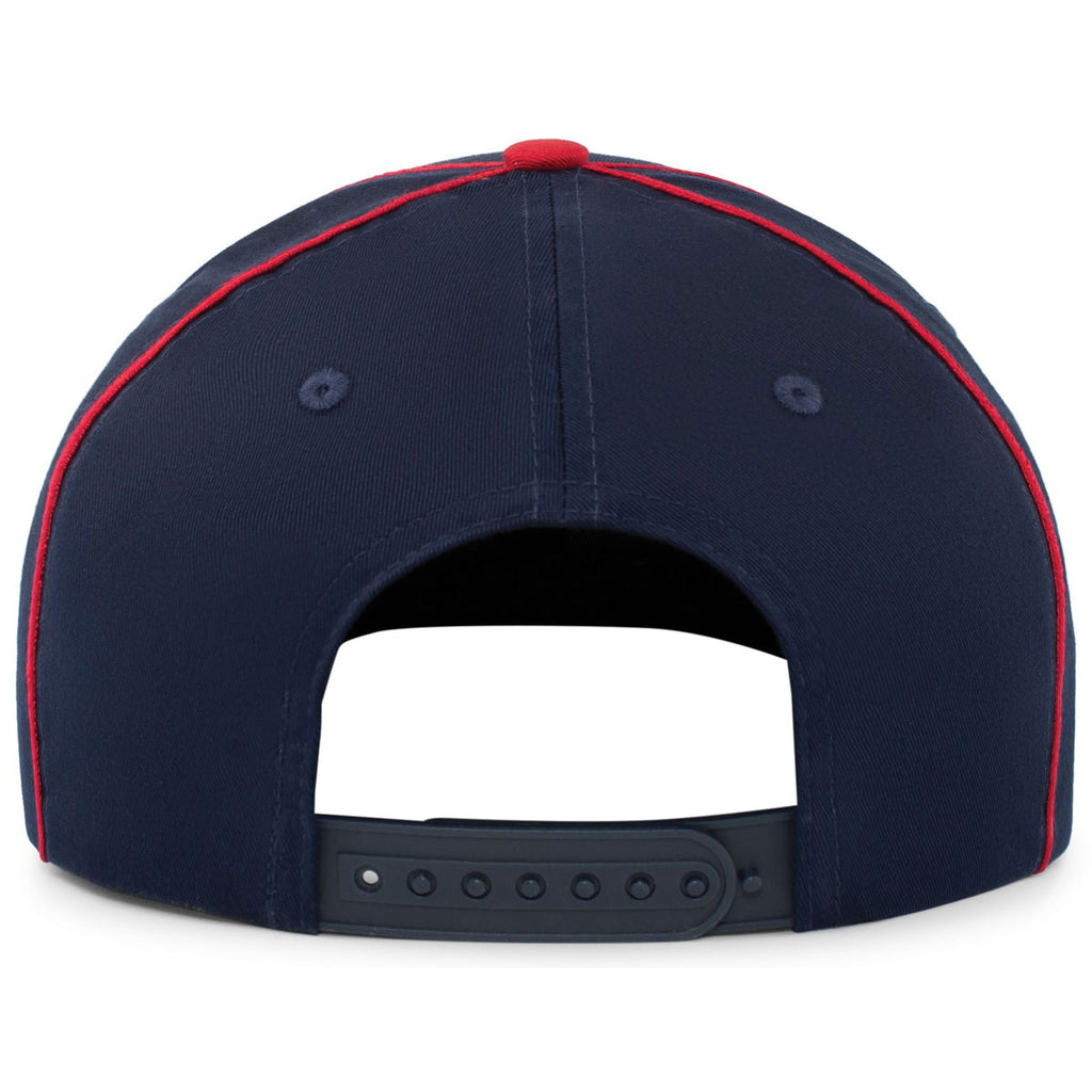 Pacific Headwear Navy/Red Momentum Team Cap