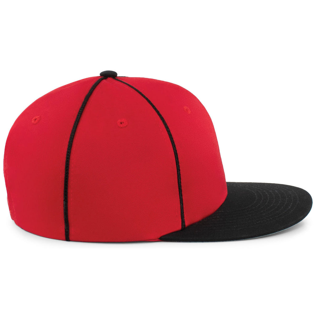 Pacific Headwear Red/Black Momentum Team Cap