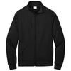 Port & Company Men's Jet Black Core Fleece Cadet Full-Zip Sweatshirt