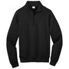 Port & Company Men's Jet Black Core Fleece 1/4 Zip Pullover Sweatshirt