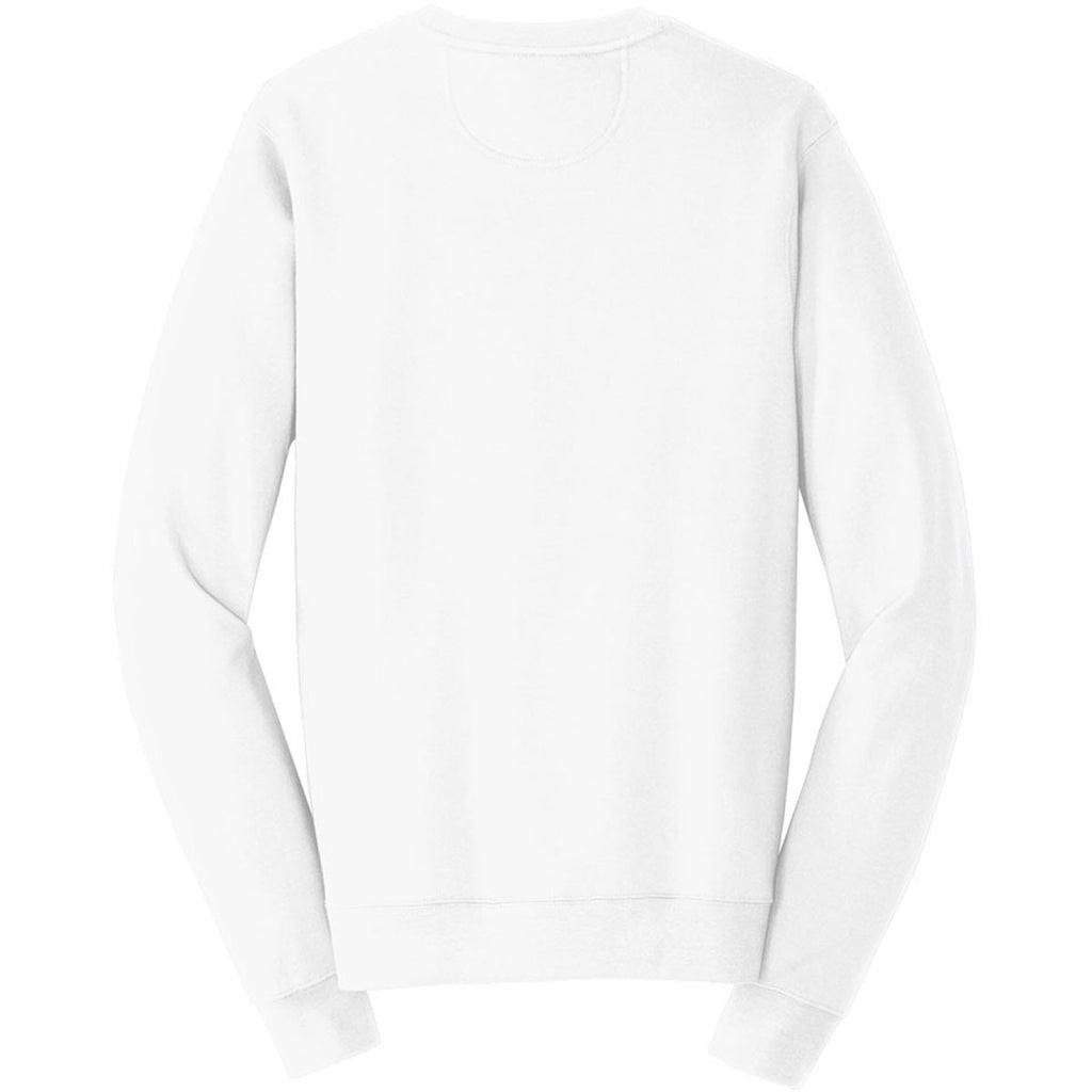 Port & Company Men's White Fan Favorite Fleece Crewneck Sweatshirt