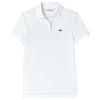 Lacoste Women's White Short Sleeve Classic Fit Soft Cotton Petit Pique Polo Shirt