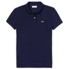 Lacoste Women's Navy Blue Short Sleeve Classic Fit Soft Cotton Petit Pique Polo Shirt