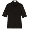 Lacoste Women's Black Quarter Sleeve Slim Fit Stretch Mini Pique Polo Shirt