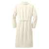 Port Authority Ivory Checkered Terry Shawl Collar Robe