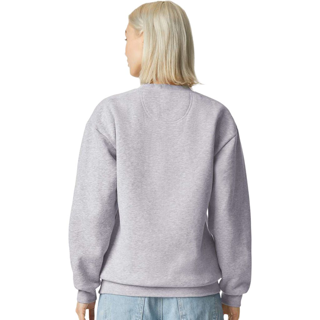 American Apparel Unisex Heather Grey ReFlex Fleece Crewneck Sweatshirt