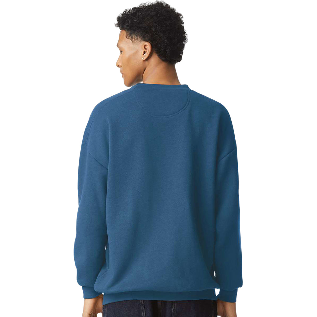 American Apparel Unisex Sea Blue ReFlex Fleece Crewneck Sweatshirt