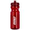 QNCH Translucent Red ACCONA 24 oz. PET Sports Bottle with Push/Pull Lid
