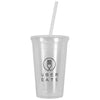 QNCH Clear CARSON 17 oz. Double Wall Bolero Tumbler with Lid and Matching Straw