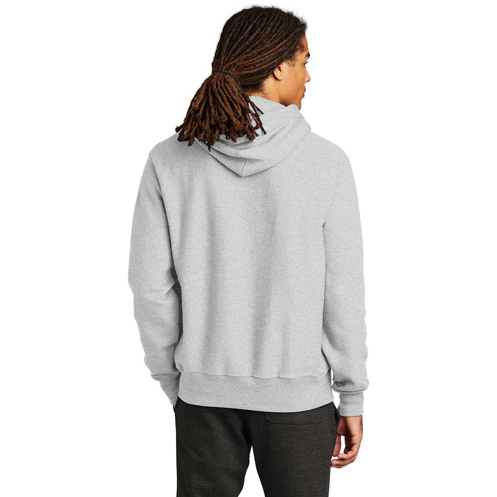 Champion Men's Ash Reverse Weave Hooded Sweatshirt
