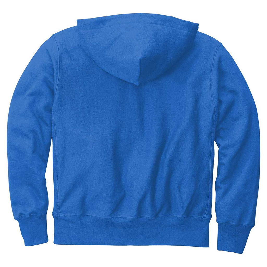 Champion Men's Athletic Royal Reverse Weave Hooded Sweatshirt