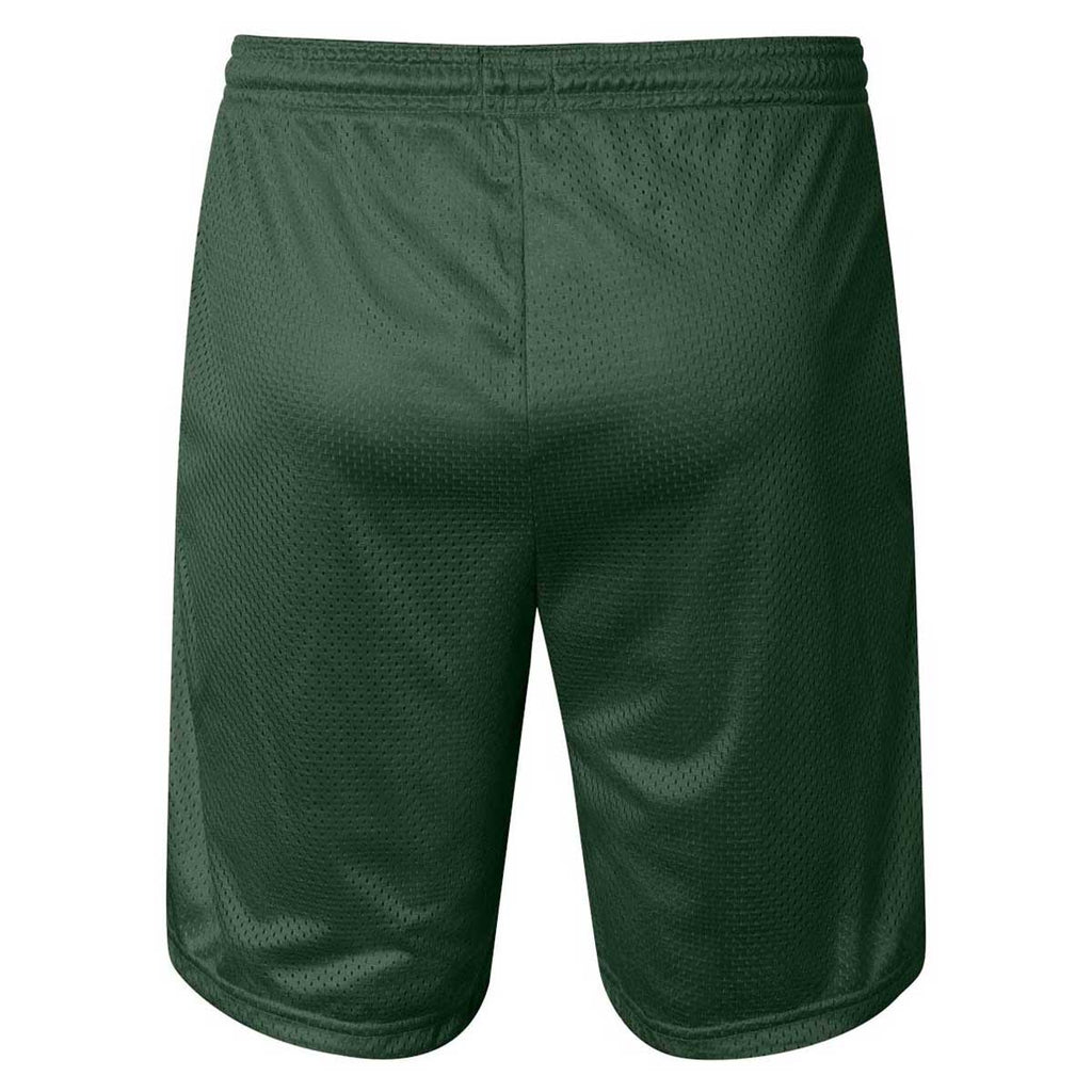 Champion Men's Athletic Dark Green Polyester Mesh 9" Shorts with Pockets