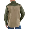Carhartt Men's Khaki/Moss Ironwood Twill Work Shirt