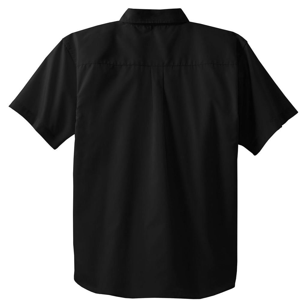 Port Authority Men's Black Short Sleeve Easy Care, Soil Resistant Shirt