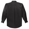 Port Authority Men's Black/Light Stone Extended Size Long Sleeve Easy Care Shirt