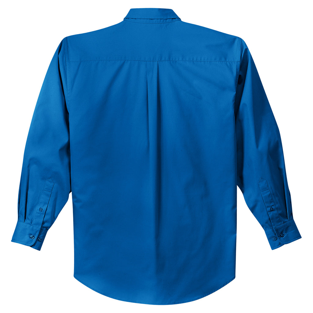 Port Authority Men's Strong Blue Extended Size Long Sleeve Easy Care Shirt