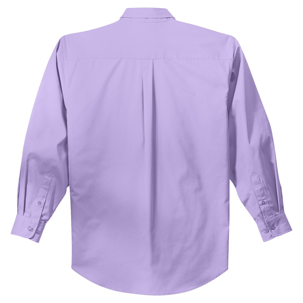 Port Authority Men's Bright Lavender Tall Long Sleeve Easy Care Shirt