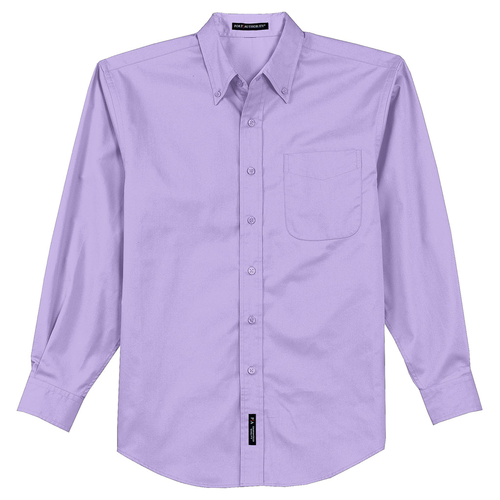 Port Authority Men's Bright Lavender Tall Long Sleeve Easy Care Shirt