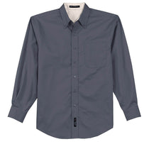 Port Authority Men's Steel Grey L/S Easy Care Shirt