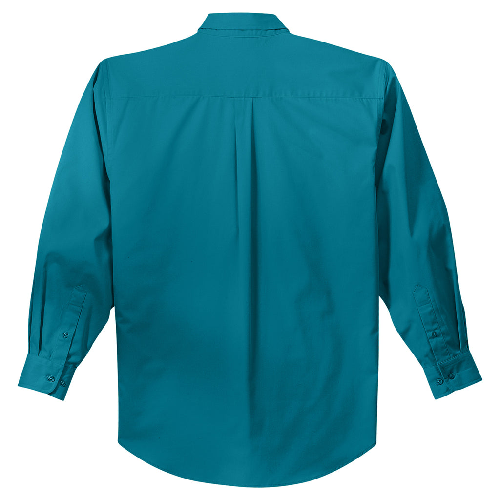 Port Authority Men's Teal Green Tall Long Sleeve Easy Care Shirt