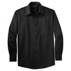 Port Authority Men's Black Long Sleeve Non-Iron Twill Shirt
