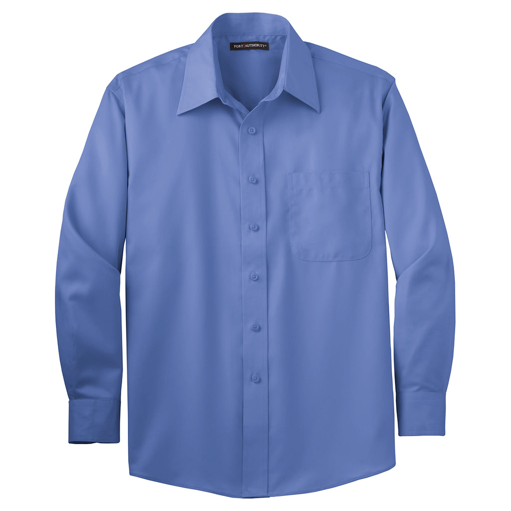 Port Authority Men's Ultramarine Blue Tall Long Sleeve Non-Iron Twill Shirt