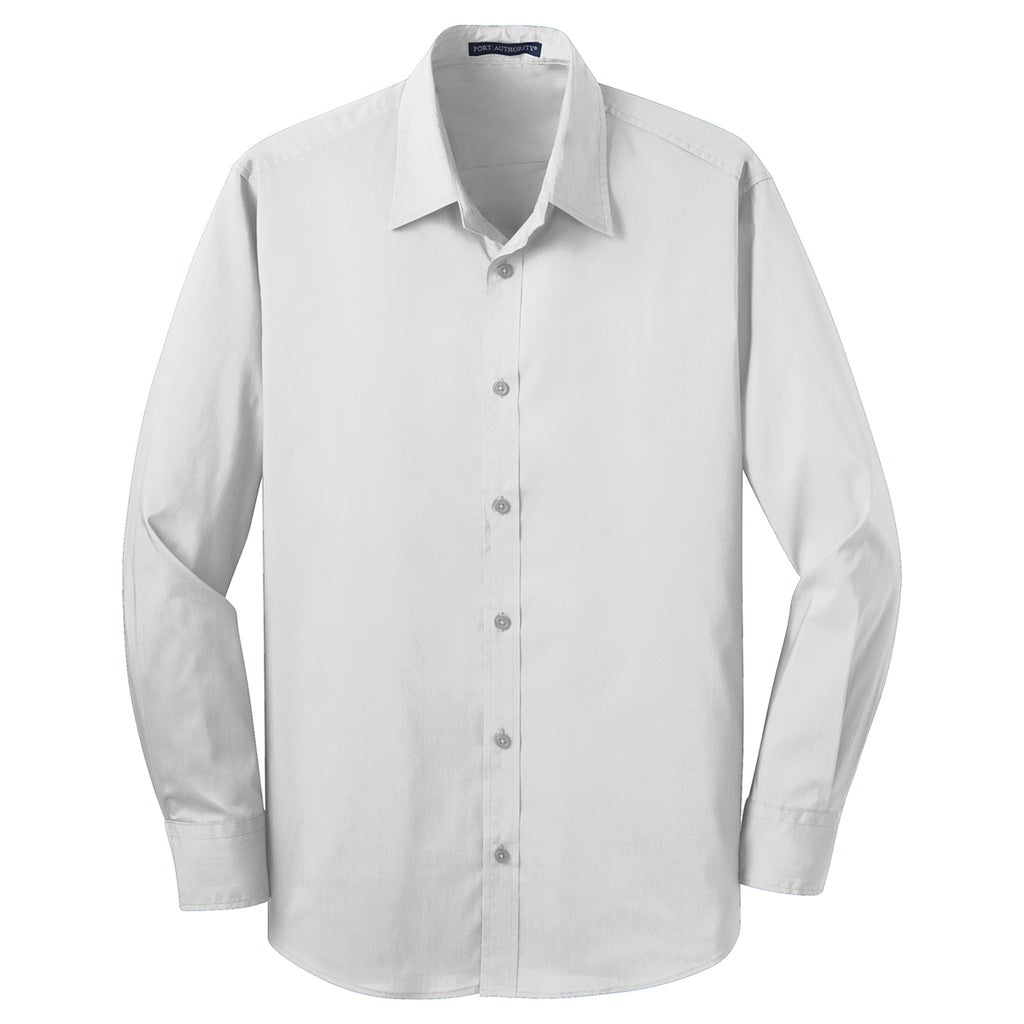 Port Authority Men's White Stretch Poplin Shirt