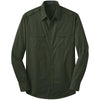 Port Authority Men's Basil Green Stain Resistant Roll Sleeve Twill Shirt