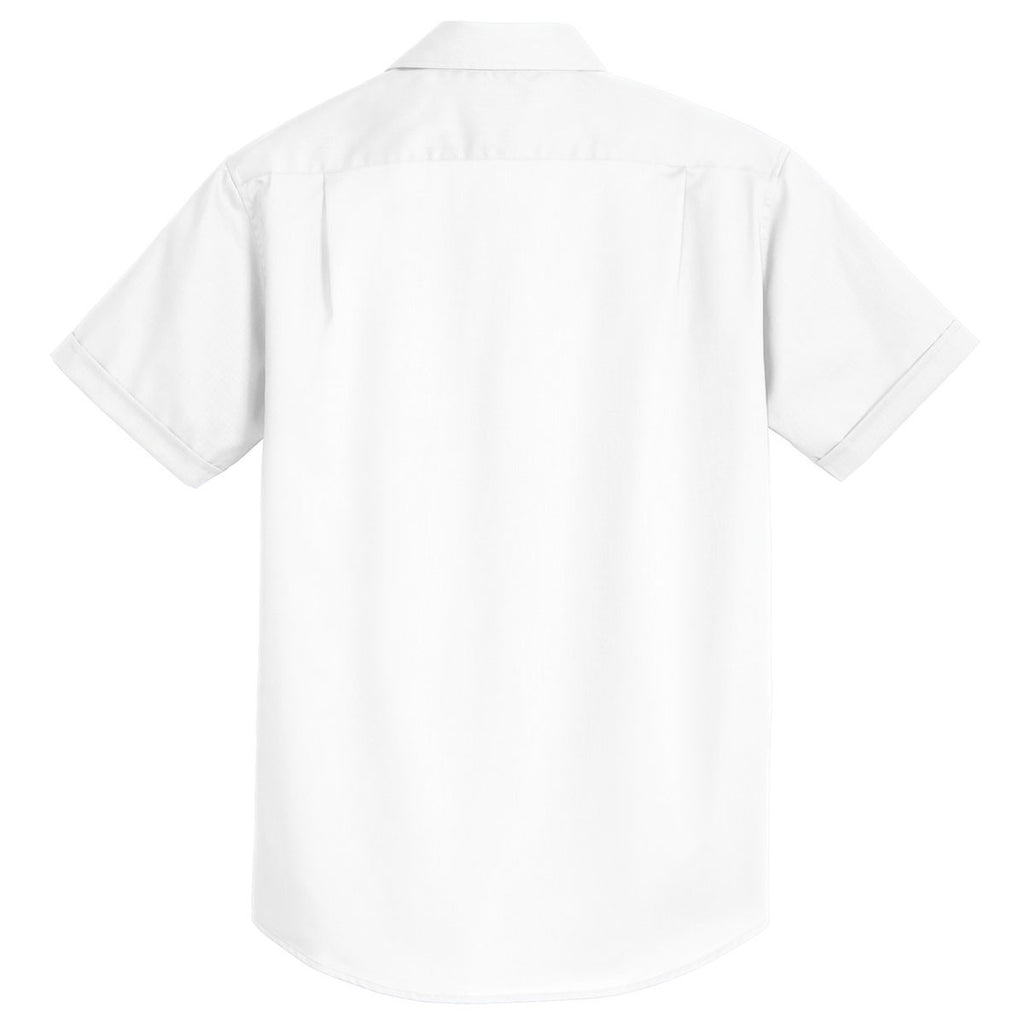 Port Authority Men's White Short Sleeve SuperPro Twill Shirt