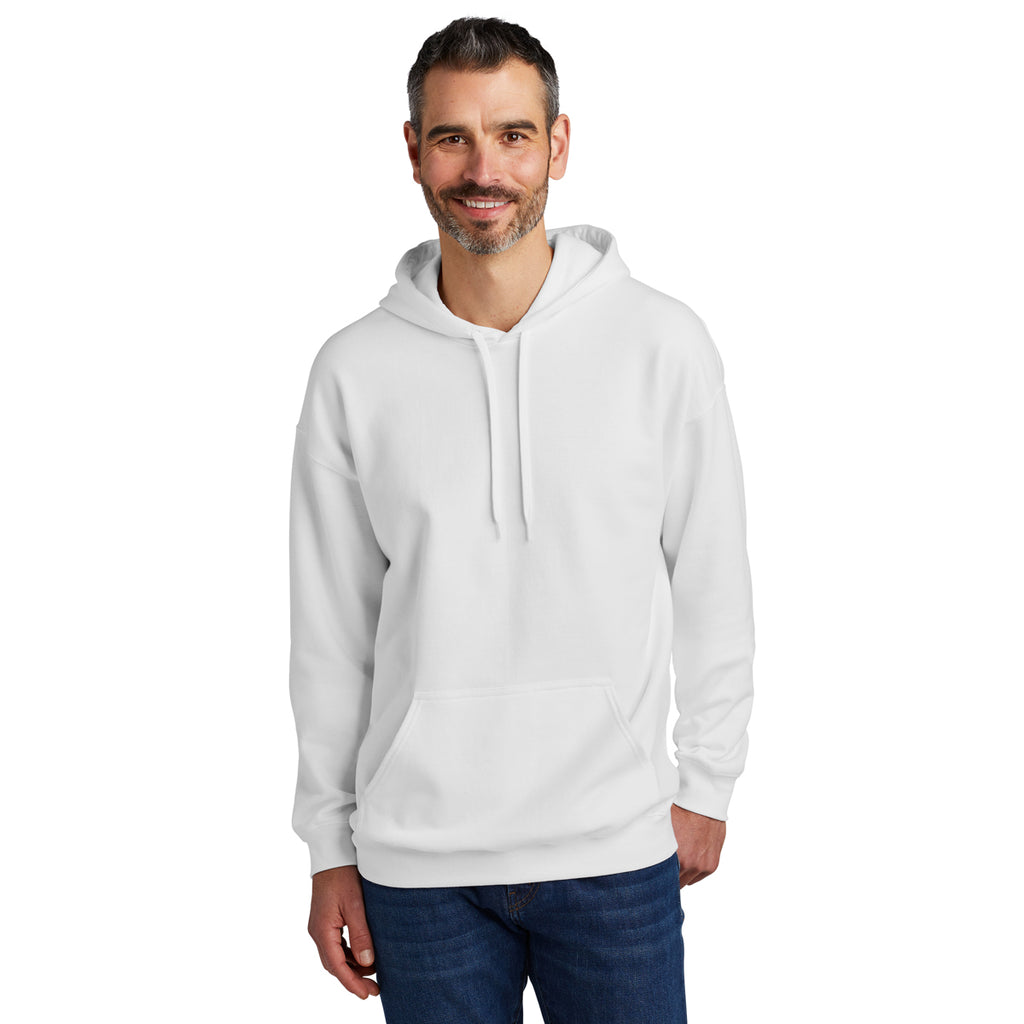 Gildan Men's White Softstyle Pullover Hooded Sweatshirt