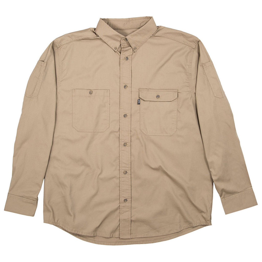 Berne Men's Desert Utility Lightweight Canvas Woven Shirt