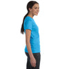 Hanes Women's Aquatic Blue 4.5 oz. 100% Ringspun Cotton nano-T T-Shirt