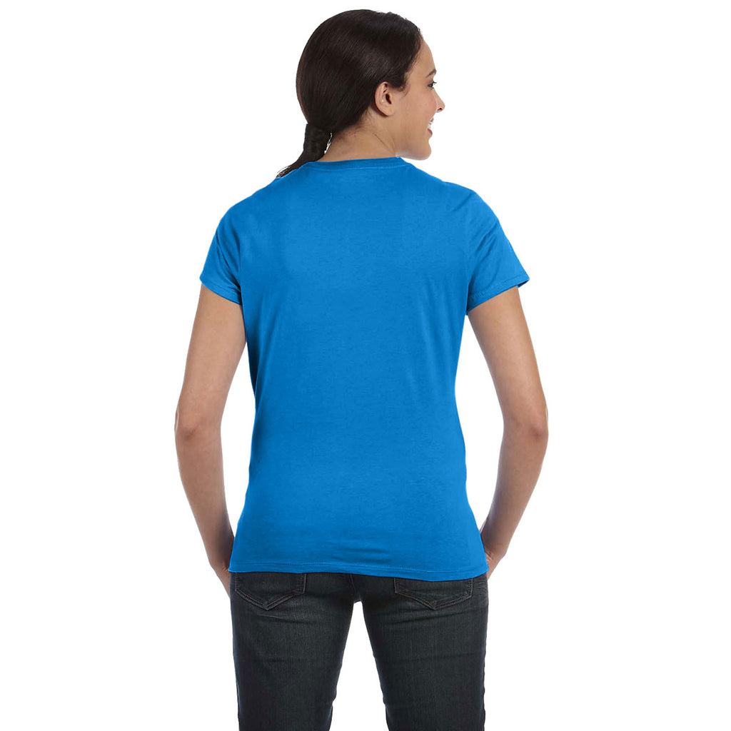 Hanes Women's Bluebell Breeze 4.5 oz. 100% Ringspun Cotton nano-T T-Shirt