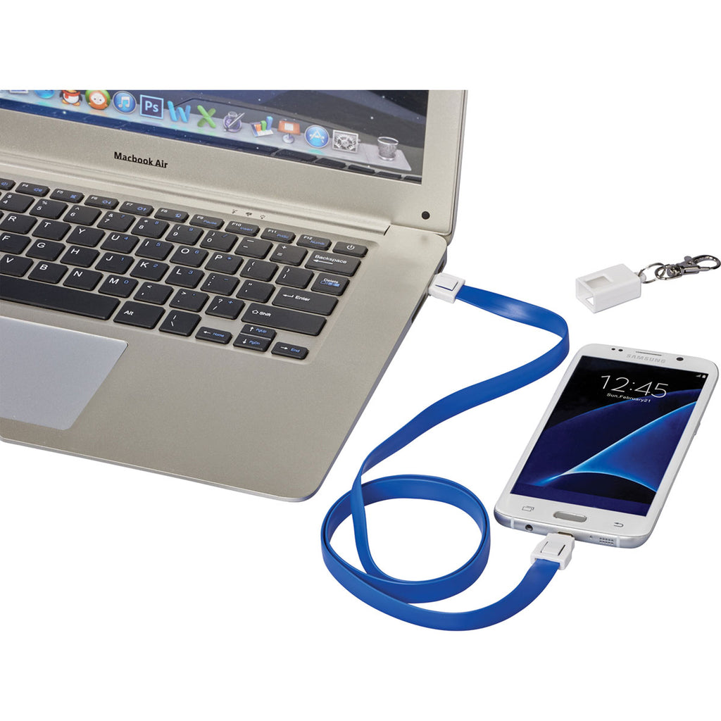 Bullet Royal Blue 2-in-1 Charging Cable Lanyard