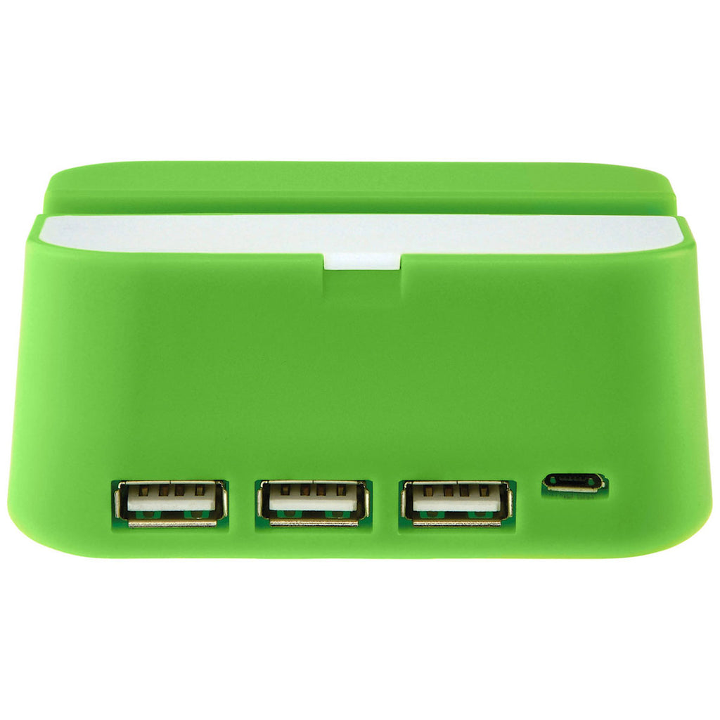 Bullet Lime Green Hopper 3-in-1 USB Hub with Stand