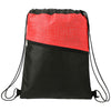 Bullet Red Cross Weave Zippered Drawstring Bag
