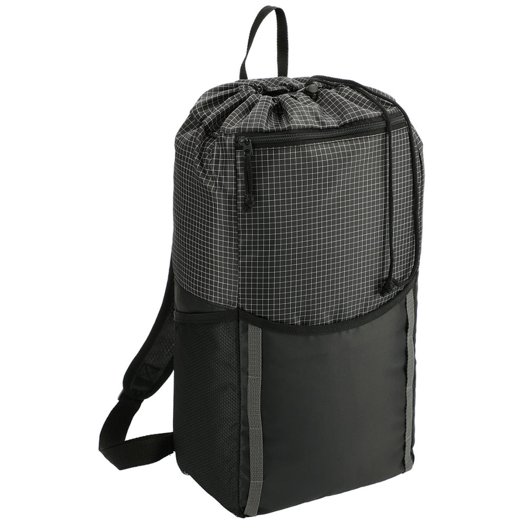 Bullet Black Grid 14L Drawstring Backpack